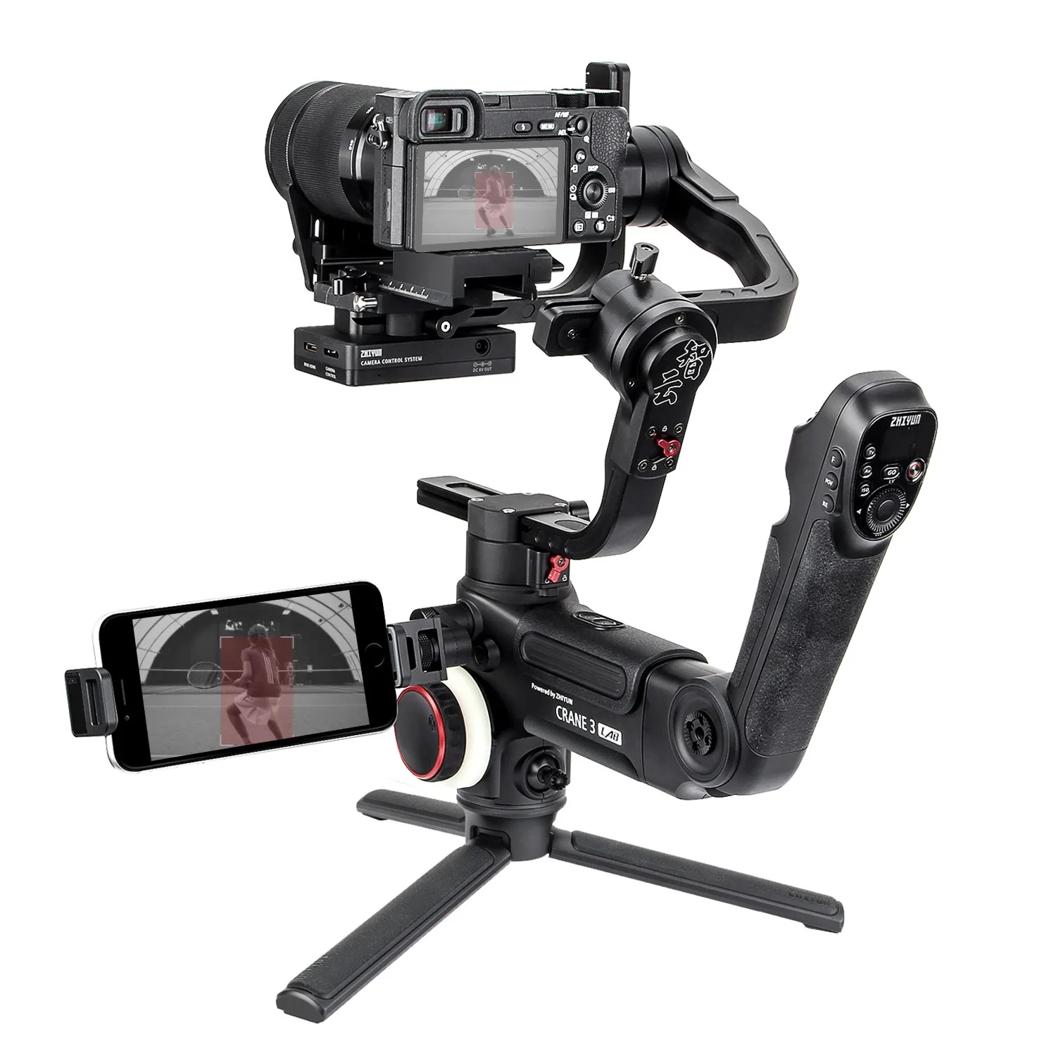 3 осевой Ручной Стабилизатор Zhiyun Crane LAB для Sony A9 A7M3 A7R3 A6500 Canon 5D IV Panasonic GH4 GH5 Nikon D850
