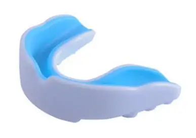 White blue Бокс для тхэквондо Санда Защита зубов Безопасность мягкий EVA рот защитные зубы Защита Спорт Футбол Баскетбол Обучение 1 шт - Цвет: White blue