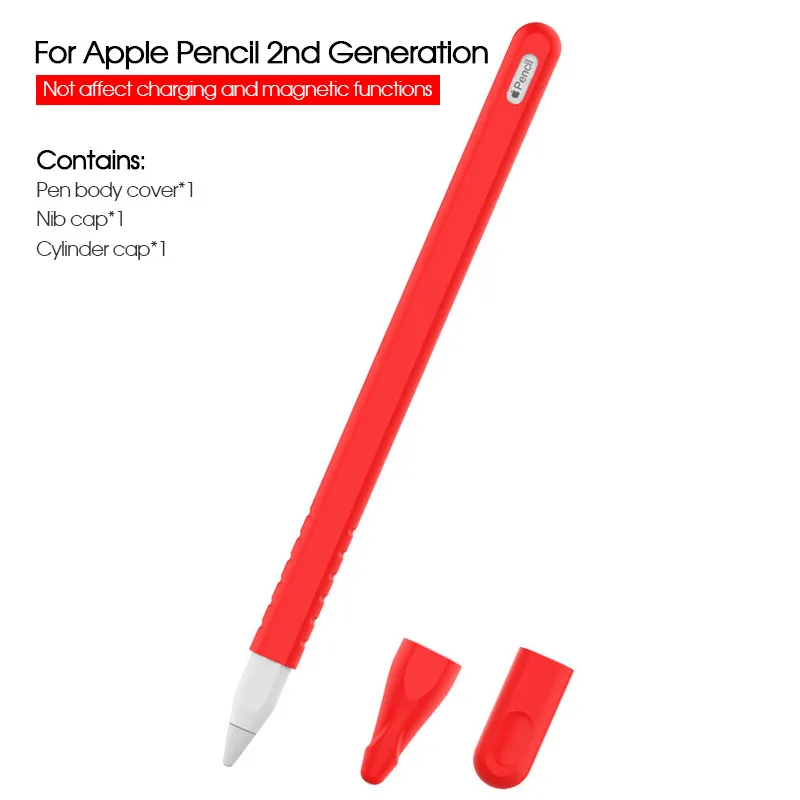 Мягкий силиконовый чехол для Apple Pencil 2-го поколения для iPad Pencil 2, защитный колпачок, держатель пера, стилус, защитная крышка