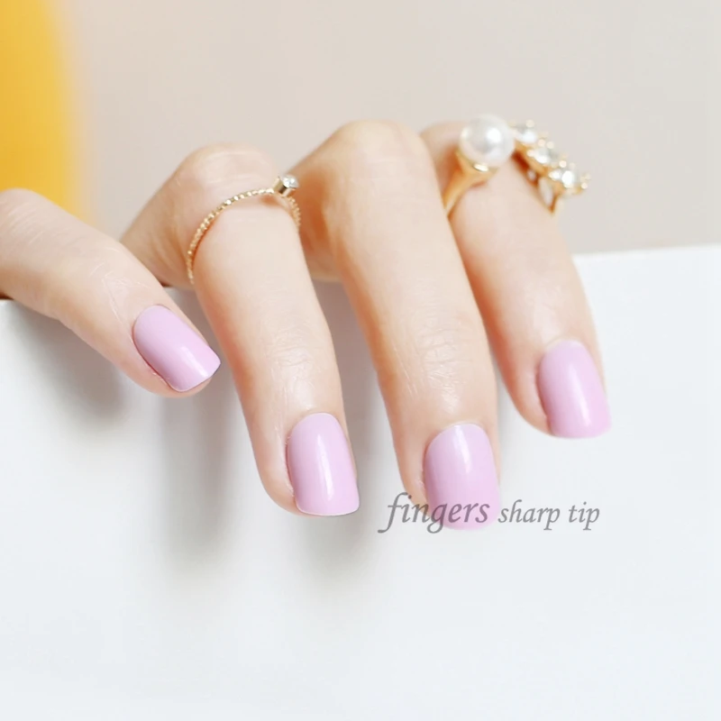 Сплошной цвет конфетные накладные ногти короткая круглая головка 24 шт Must haves