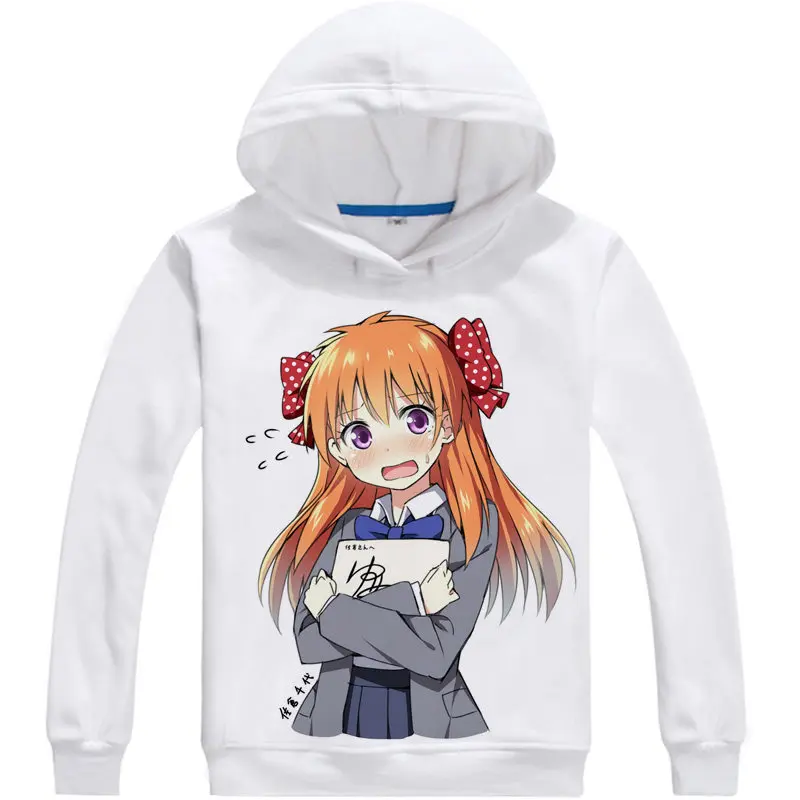 Ежемесячная Толстовка для девочек Nozaki kun аниме Chiyo Sakura Косплей белые толстовки