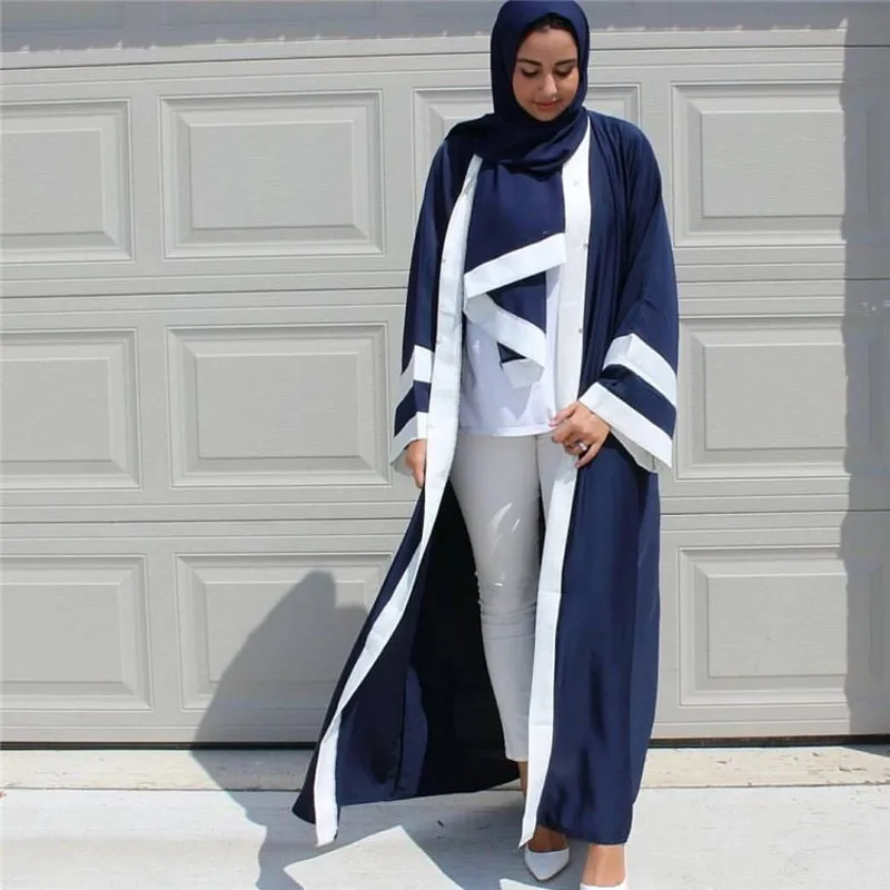 Простое мусульманское платье abaya 4 цвета кардиган длинные халаты кимоно Jubah Ramadan