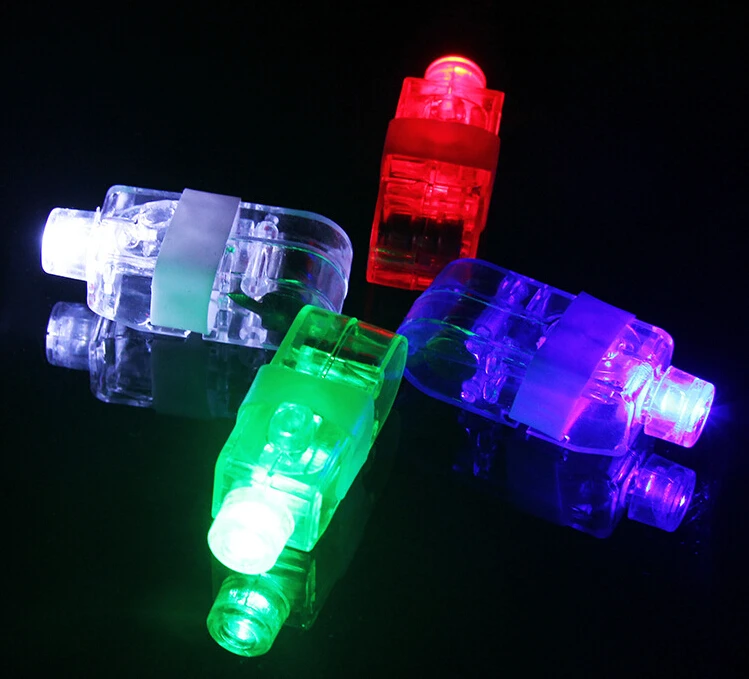 4 шт. светодиодный Пальчиковый светящийся яркий цвет мигающий кольцо лазер на