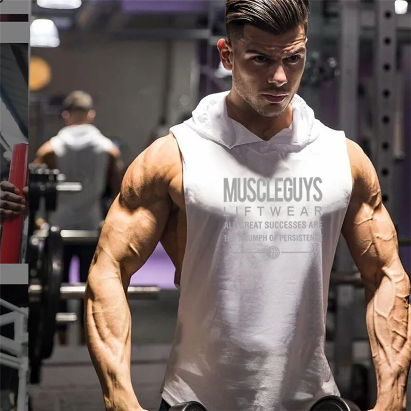 Liftwear от Muscleguys рубашка без рукавов с капюшоном фирменная одежда для спортзала