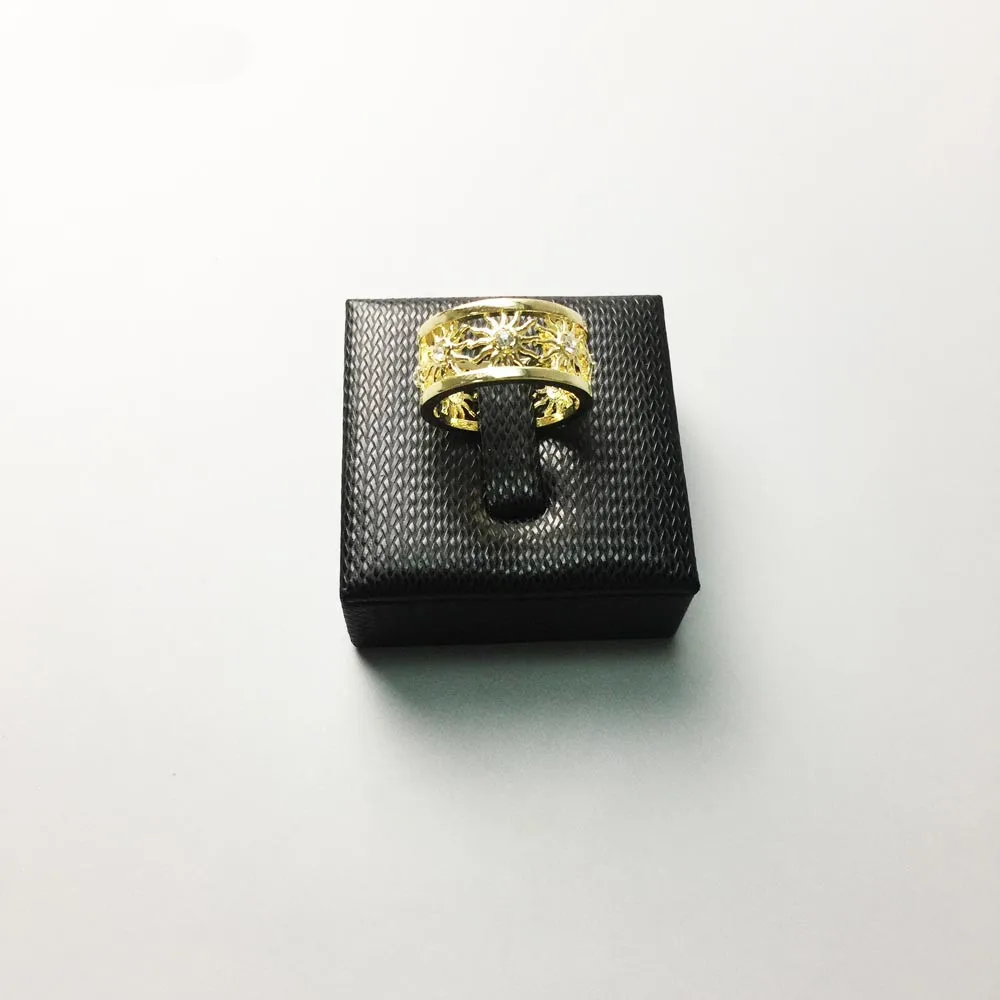 Женский Бренд Muffiy романтичные кольца с цветком от солнца золотистого цвета