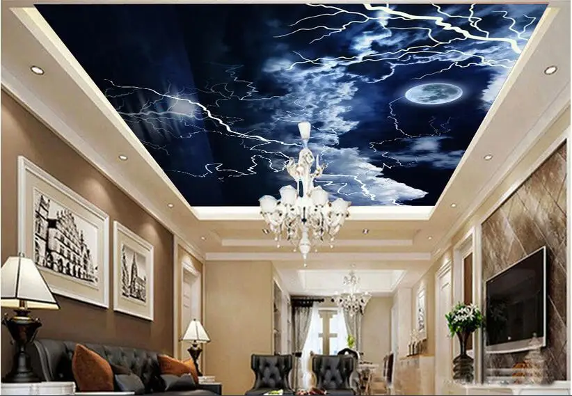 Настенные 3D-обои на заказ Фреска с изображением Луны ночи мечты одуванчика