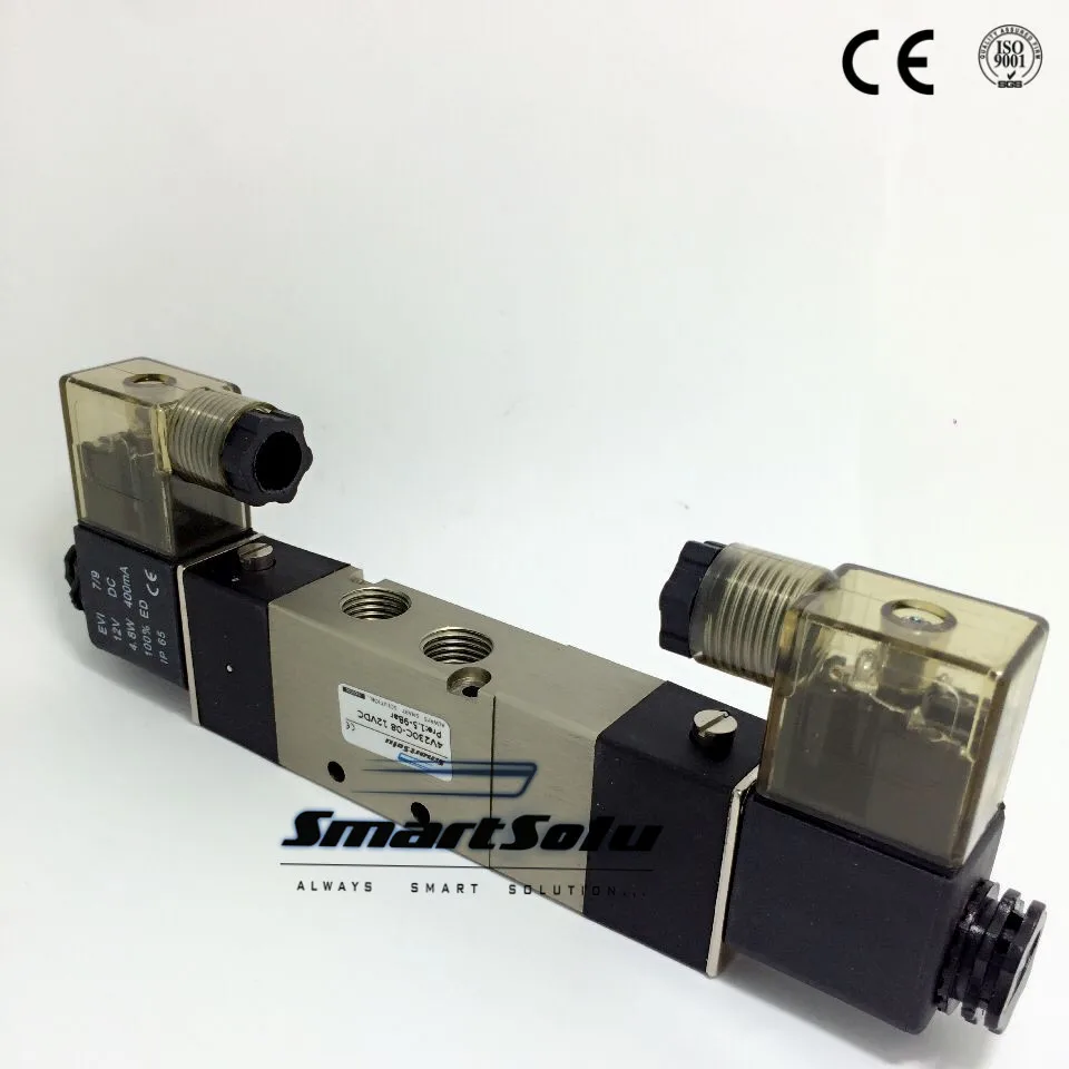 Бесплатная доставка 1/4 ''порты 4V230C 08 DC 12V 3 положения 5 Way воздушный Соленоидный