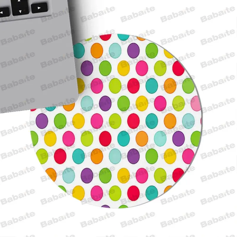 Игровые коврики Babaite в горошек круглый коврик для мыши размер 20x20 см 22x22