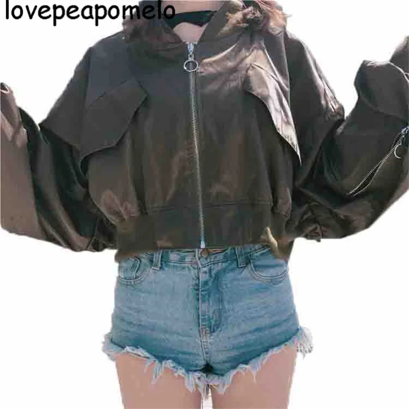 Spring And Autumn Outerwear Women's Large Size Streetwear Loose Jacket Korean Ladies BF Style Lantern Sleeve Short Coat J220 | Женская