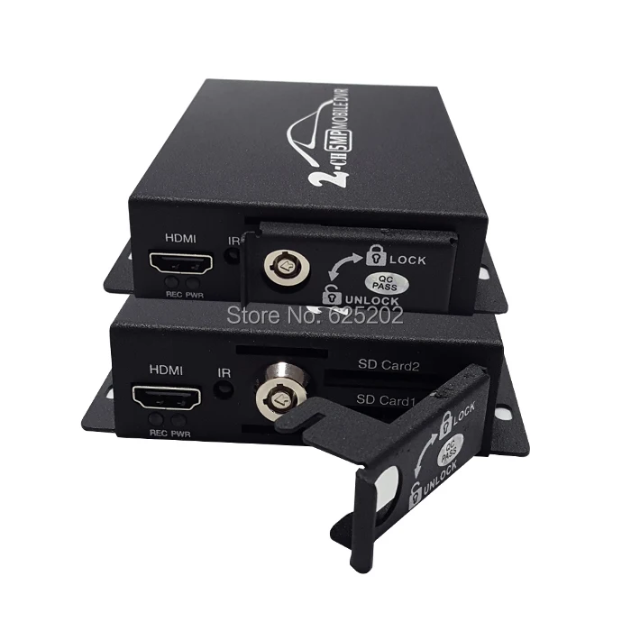 Новейший стиль мини AHD рекордер 2CH Мобильный DVR поддерживает двойную SD карту с