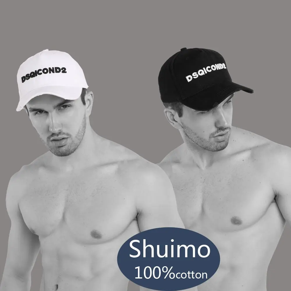 DSQICOND2 бренд DSQ икона Casquette Dad хип-хоп кепка-бейсболка однотонные шапки с буквенным