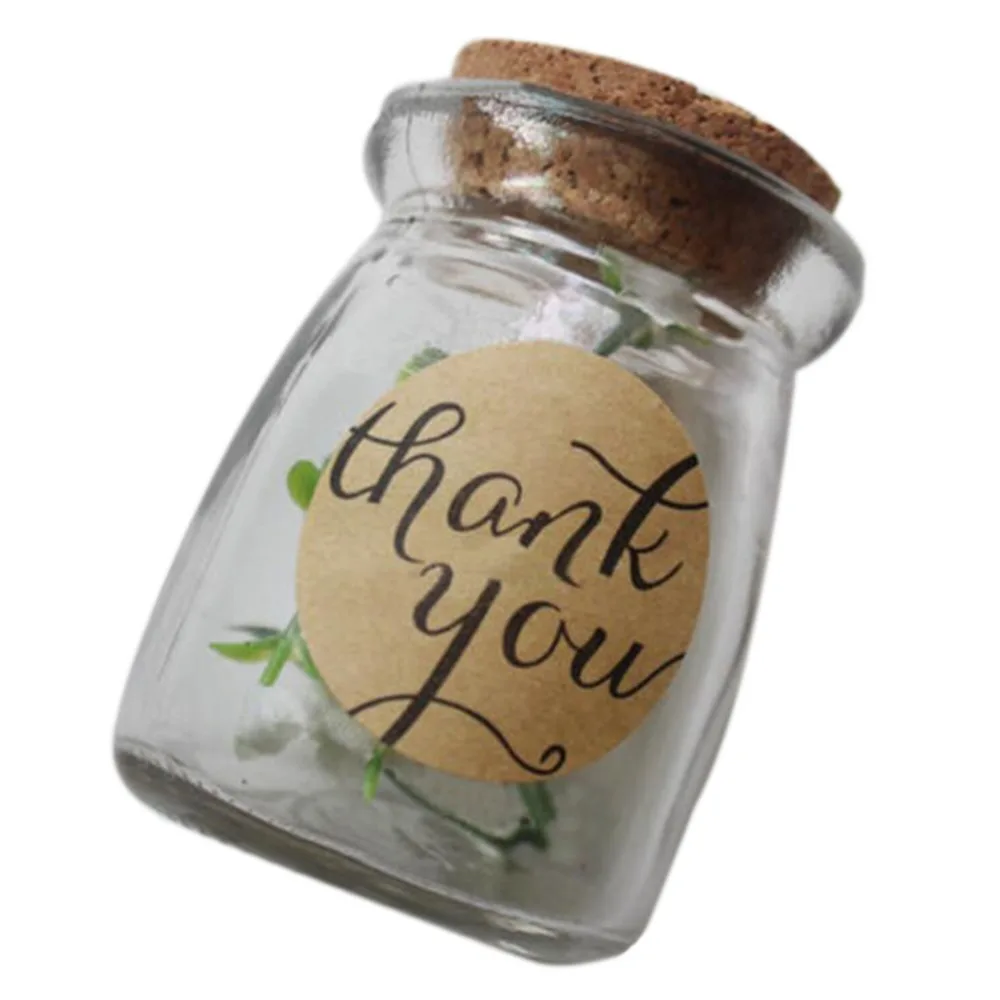 Ярлыки из бумаги с надписью Thank You Love самоклеящиеся игрушечные наклейки
