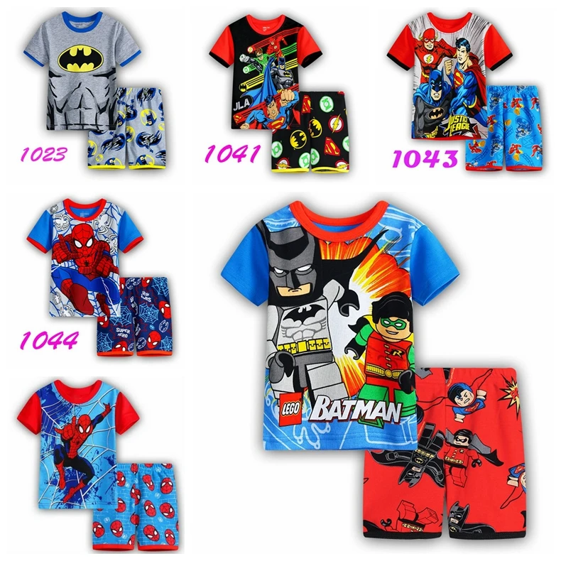 Новая летняя одежда для сна мальчиков хлопковые пижамы детские пижамные