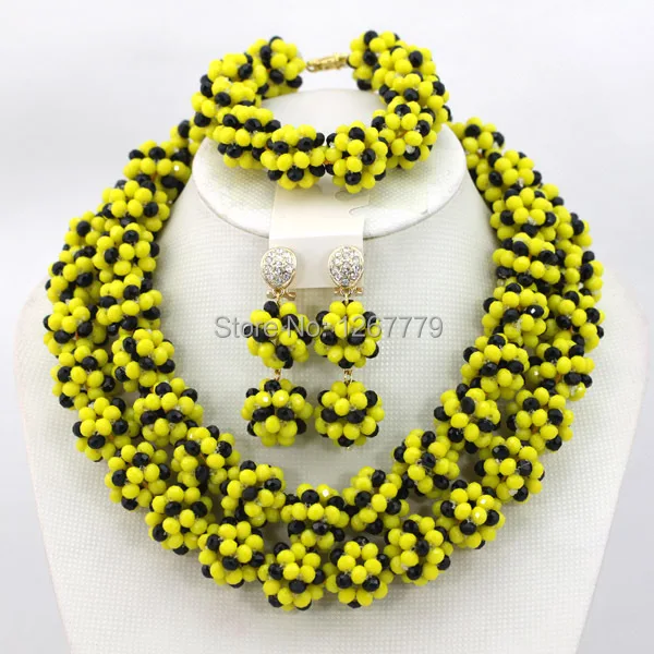 Африканские свадебные бусы ювелирный набор ручной работы кристалл свадебный