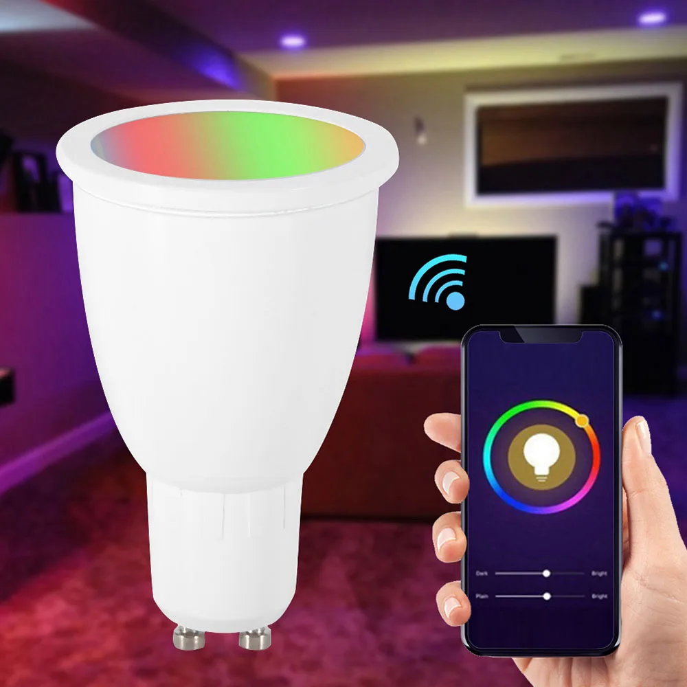 OOBEST 4 pcs magic downlight WiFi Smart Bulb 6W GU10/E27/GU5.3/E14 Light Bulb RGBCCT Dimmable Light Cup Tuya Inc/ Smart Life