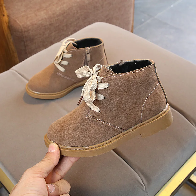 2018 New Children Shoes PU Leather Waterproof Martin boots Kids leather shoes Girls Boys Rubber Boots Fashion Sneakers | Детская одежда