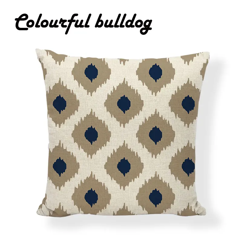 933706 Новые горячие Ikat индийские племенные узоры турецкий килим бросать подушки абстрактный квадратный без внутренней поясничной поддержки Чехлы для подушек - Цвет: 933706