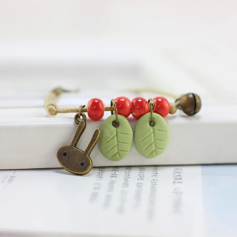 Плетеные браслеты подвески в виде керамических бусин браслет для женщин и мужчин