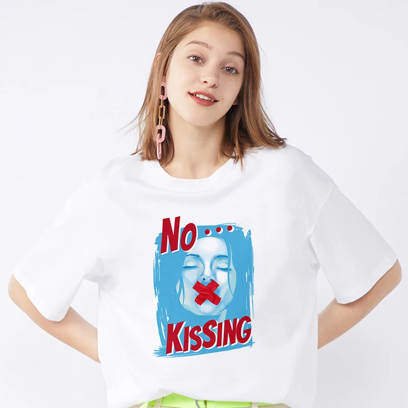 Новая летняя футболка женская модная красивая с принтом Харадзюку хипстерские