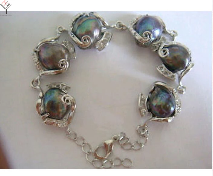 Женский браслет с натуральным пресноводным жемчугом | Украшения и аксессуары