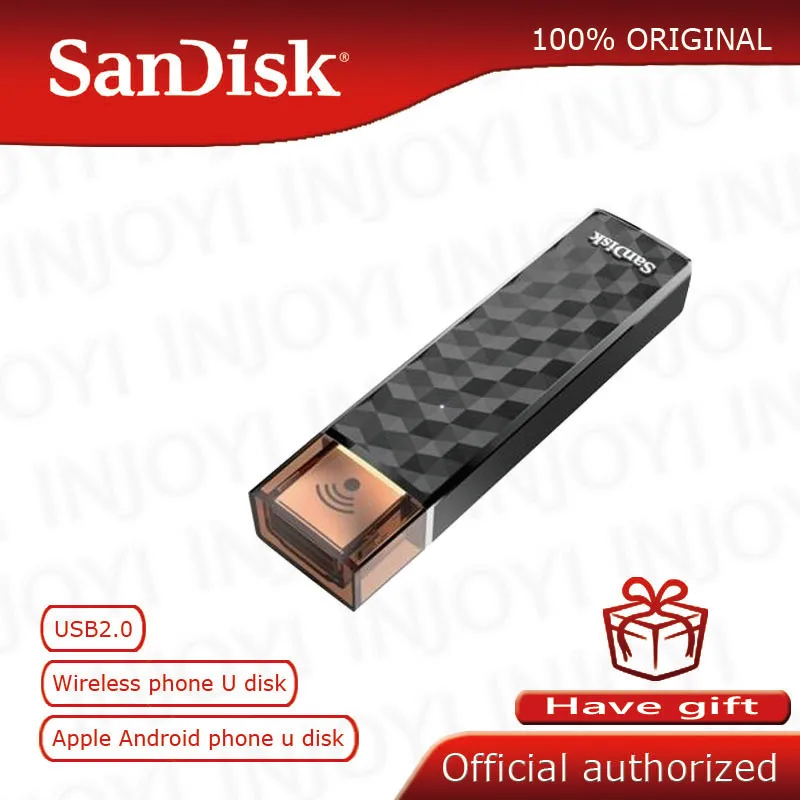 SanDisk Подключите беспроводной накопитель USB флэш 16 Гб Флешка SDWS4 Wi Fi + 2 0 флешка|USB