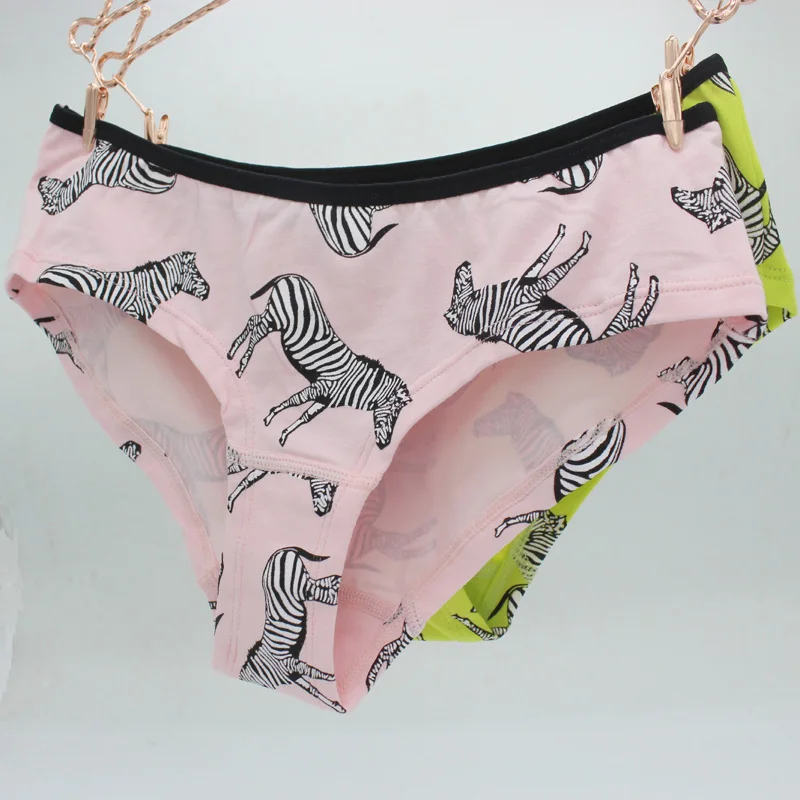 Hot Sale 2017 New Cute A zebra Print Underwear Women's Hipster Bragas Panties Intimates Lingerie|underwear woman hipster|women hipsterunderwear