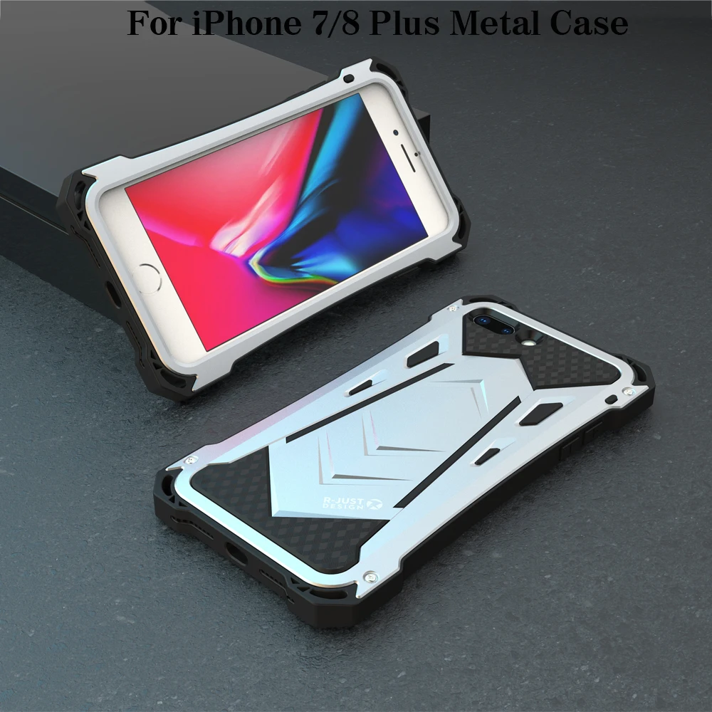 R just Лидер продаж для iPhone 7 8 Plus роскошный 3D Жесткий Алюминиевый металлический