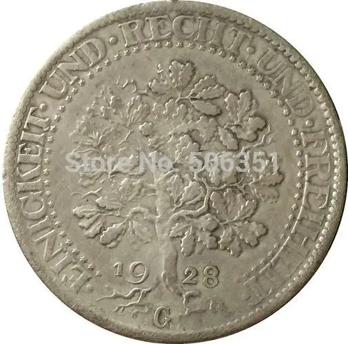1928G Немецкая монета 1927-1933 разных даты 36 монет копия - Цвет: 1928G