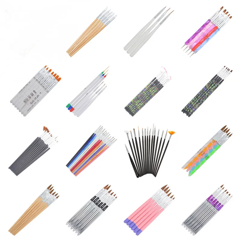

21 Different Styles DIY Nail Art Acrylic UV Gel Design Brush Painting Drawing Pen Tips Tools Kit (X22-41)