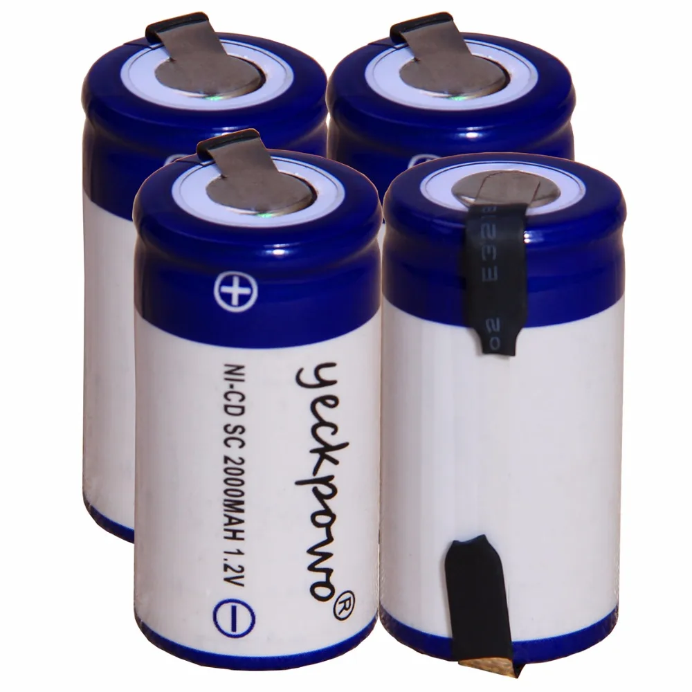 4 шт. SC 2000mah 1 2 v аккумулятор NICD аккумуляторы для makita bosch B & D Hitachi metabo dewalt