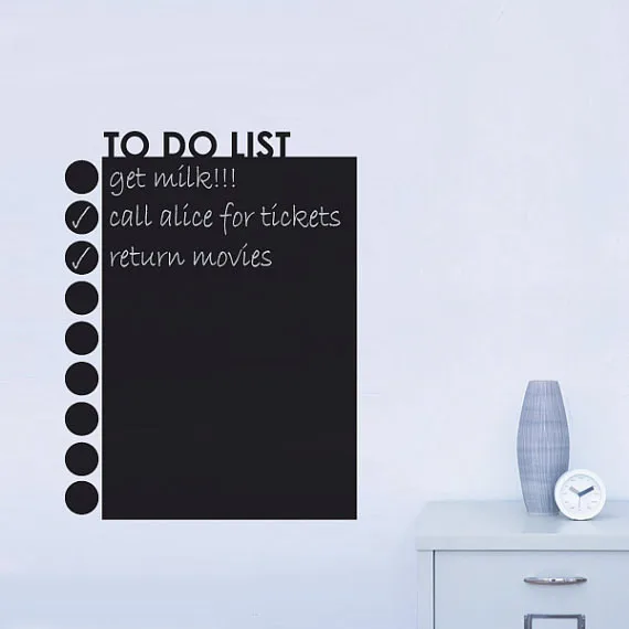 To Do List Planner календарь доска черная виниловая наклейка на стену Наклейка ZYVA-221-NA