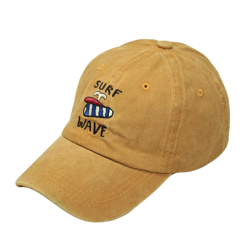 

Washed Denim Baseball Cap Men Cotton Embroidery SURF WAVE Hats For Women Snapback Dad Hat Outdoor Unisex Sprot Bone Gorras