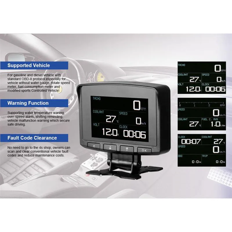 X50 PRO Obd2 HUD Дисплей автомобильный компьютер Скорость ometer OBD 2 II счетчик воды