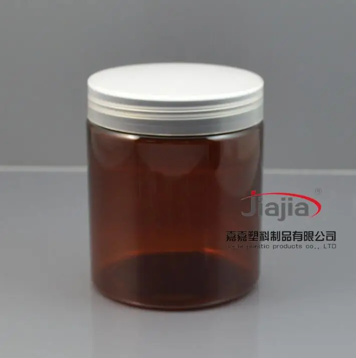 Бесплатная доставка: коричневая Косметическая баночка для крема из ПЭТ 250 г