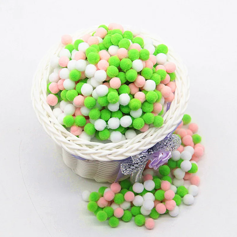 Мини Помпон 8 мм Pom Poms Ponpon многоцветные Pompony ремесла поставки DIY для детской игрушки швейные украшения для дома и свадьбы 20 г