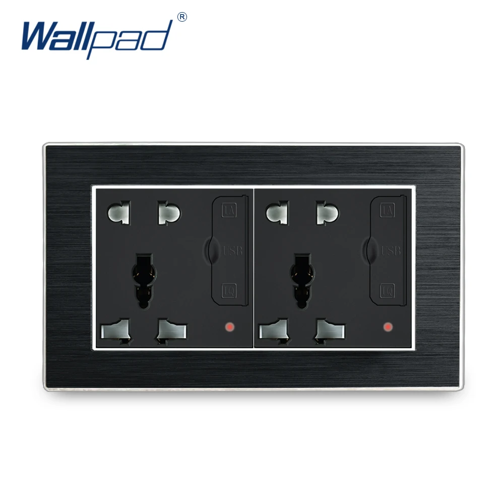 Универсальная Розетка с USB Wallpad настенный выключатель светильник алюминиевая