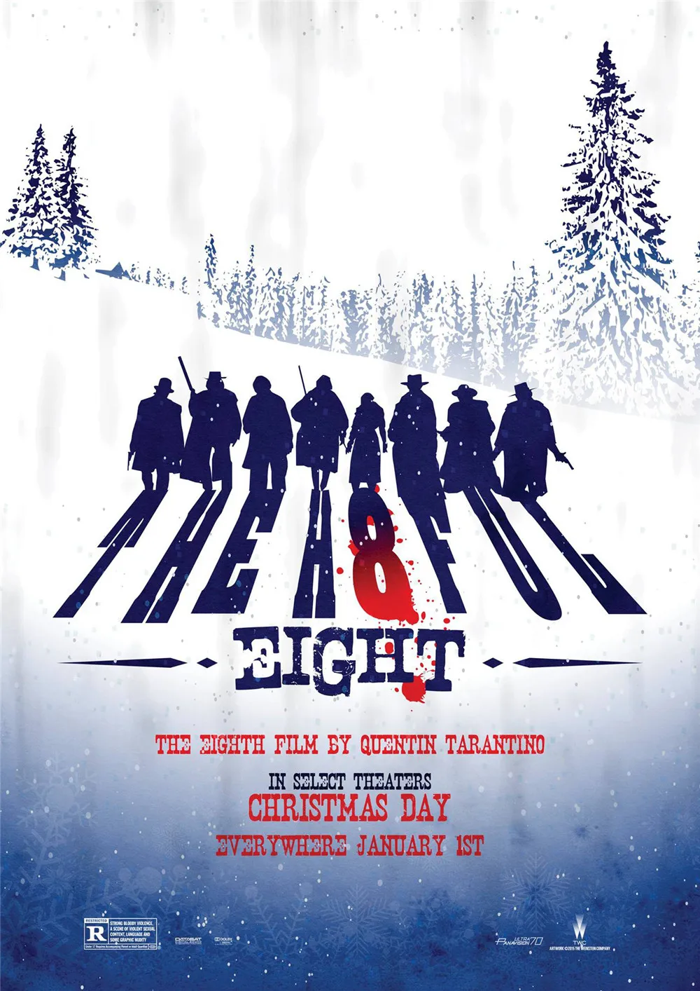 The Hateful Eight Posters кино стикеры Настенные белая бумага с покрытием печать четкое