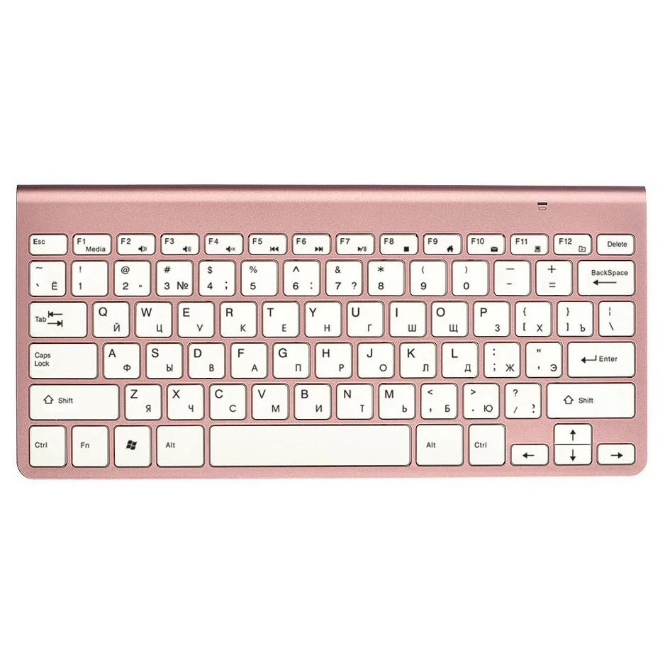 ROSE GOLD Ультра тонкая Бесшумная Русская клавиатура 2,4G Беспроводная клавиатура мышь комбинированные ножницы ключи с usb-адаптером для Win MAC Android tv BOX PC - Цвет: ROSE GOLD