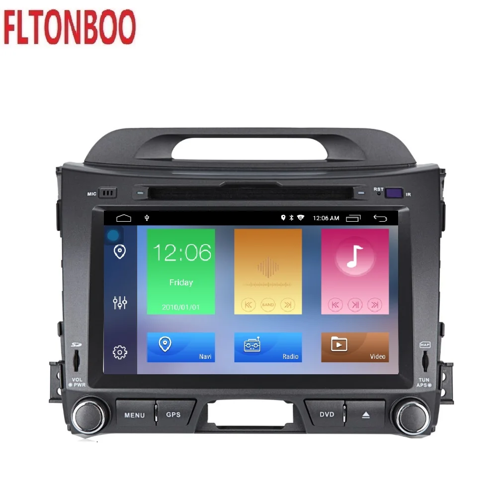 8 "Android 9 для KIA SPORTAGE автомобильный dvd gps навигация Wifi BT 3G 4 ядра 16G вспышка 1024x600