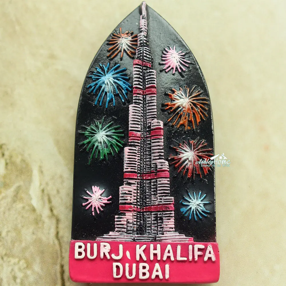 Burj Khalifa ОАЭ Дубай Туризм Путешествия Сувенир 3D Смола декоративный магнит для