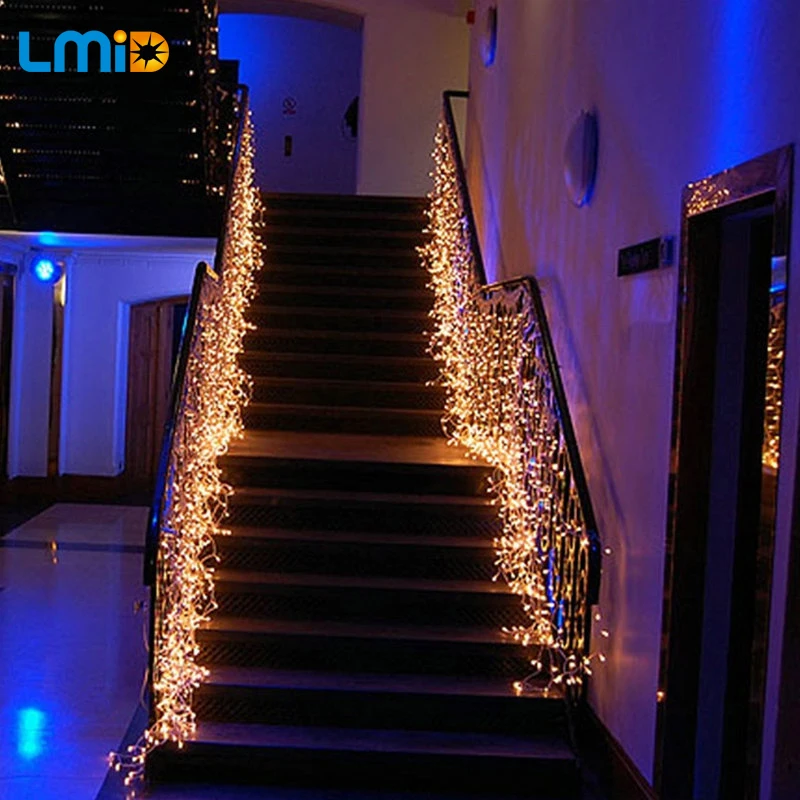 LMID 4*0,6 м гирлянды-сосульки, рождественские сказочные огни, гирлянды для улицы, дома, для свадьбы, вечеринки, занавески, украшения сада