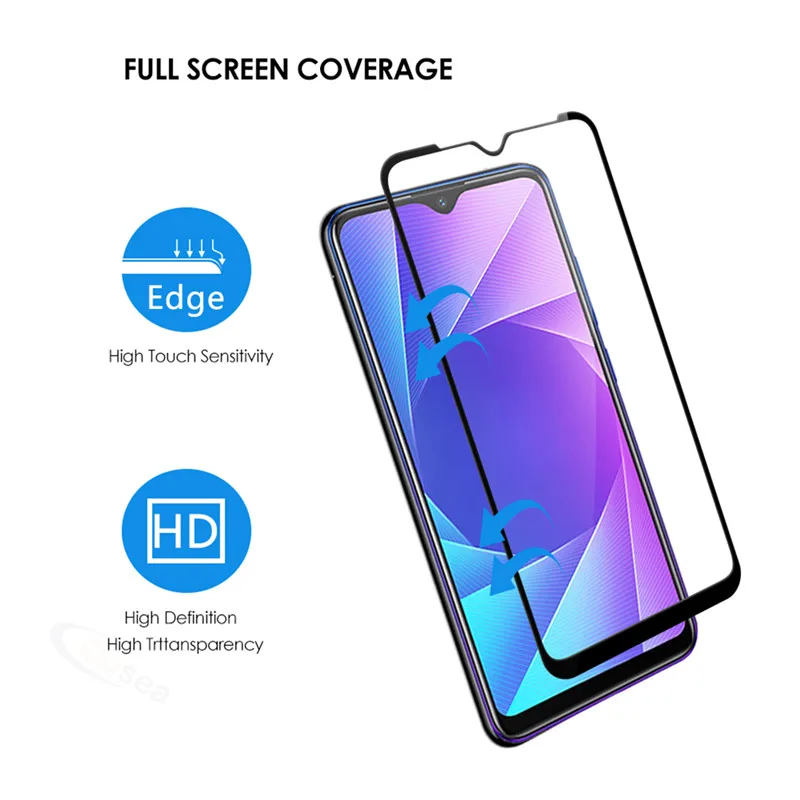 Qosea телефон Экран протектор для Realme 3 Pro закаленное стекло 9 H ультра-тонкий белый