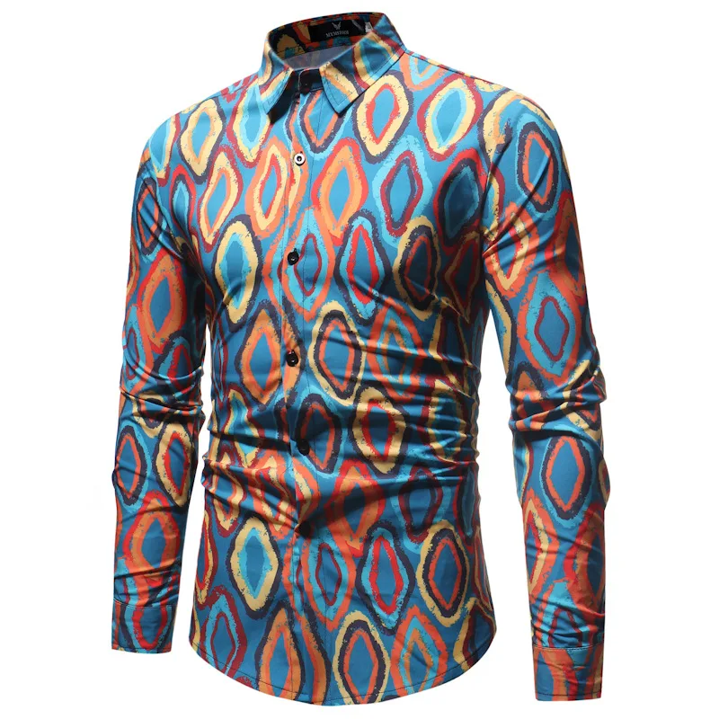 Nice замечательно 2018 новые мужские с принтом кофта длинными рукавами