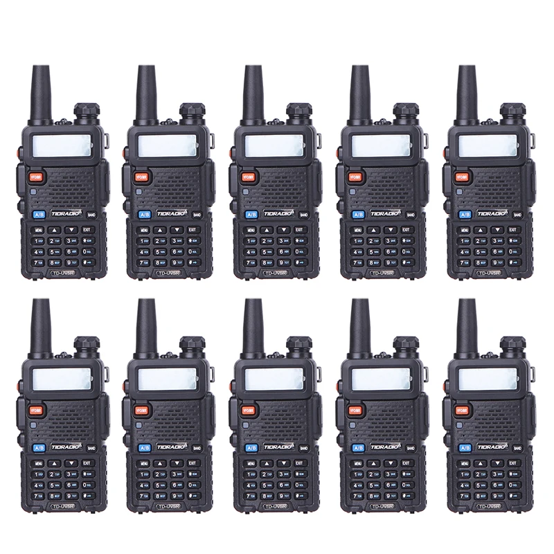 10 шт. рация радиостанция 128CH VHF UHF двойная портативная с ремешком двухстороннее