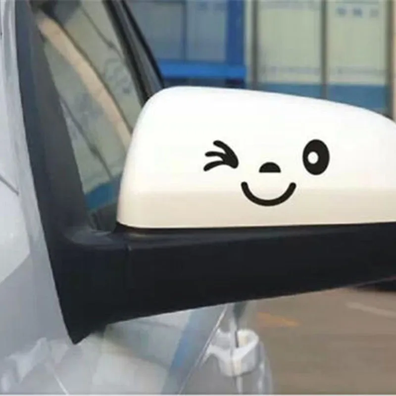 2 шт./лот левая и правая улыбающаяся мигание винила для лица авто мотоцикл