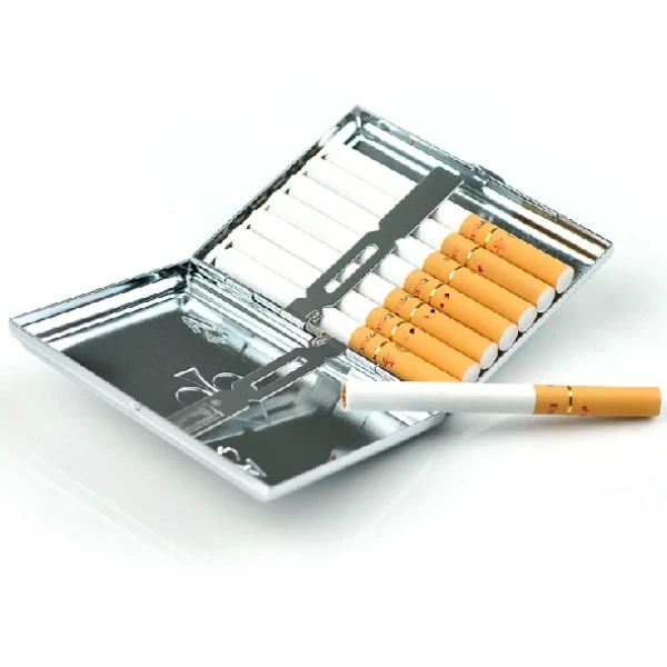 Can Accommodate 16 Cigarette Steel Ultra-thin Filament Creative Men's Box | Дом и сад