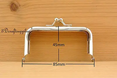 Металлический кошелек Рамка клей на застежке зажим серебро 3 1/2 дюйма X 1 3/4 C47 |