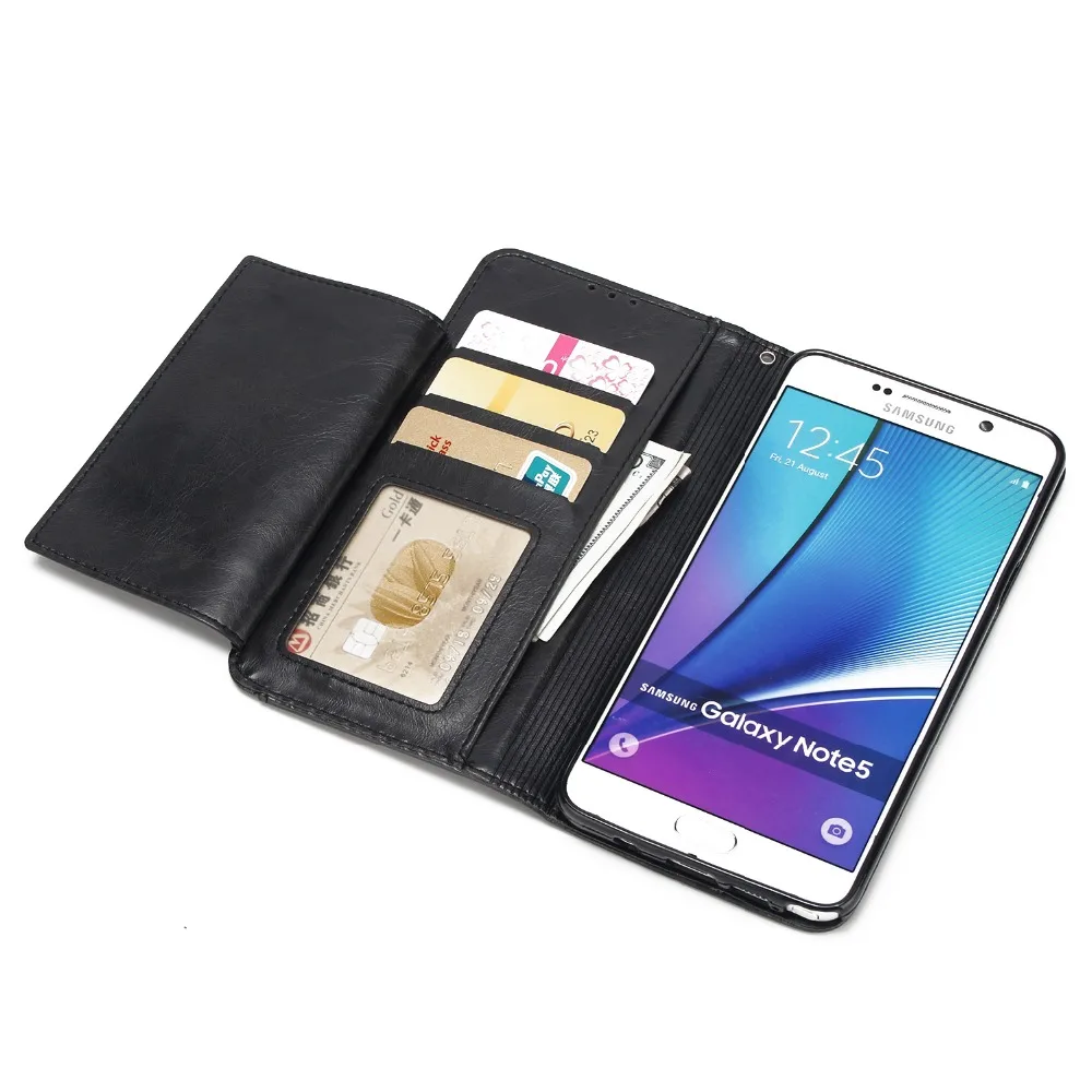 Искусственная кожа Crazy Horse чехол для Samsung Galaxy Note 5 телефон Befosson бизнес бумажник