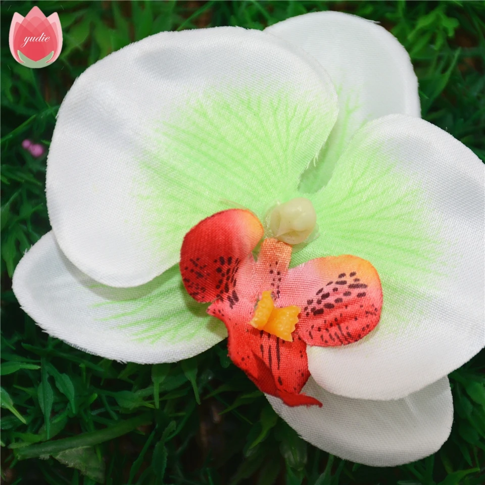 10pcs Silk Butterfly Orchid Artificial Flower Head For Wedding Car Home Decoration Orchs Mariage Flores Cymbidium Handmade Plant | Дом и сад