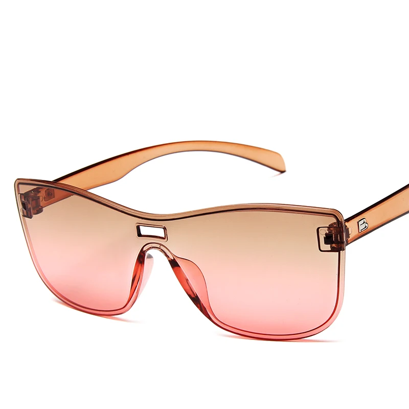 Солнцезащитные очки без оправы UV400 женские брендовые большие квадратные